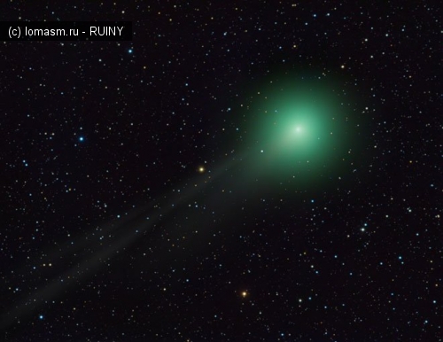 Ядовитая комета C/2012 F6 (Леммон) уже в Солнечной системе. Впервые C/2012 F6 была зафиксирована 23 марта 2012 года. Наблюдения велись на горе Леммон, штат Аризона (США) -- отсюда и присвоенное комете название. Период её обращения равен 11 000 лет. Но в Солнечную систему она залетела первый раз. Что побудило её отклониться так сильно - пока неизвестно. Причём самое интересное, что её орбита проходит теперь именно в пересечении орбиты Земли. Эта комета очень ядовита. Её зелёное свечение обусловлено двумя бурно исходящими из неё газами: цианом и двухатомным углеродом, которые выделяются благодаря высокой температуре, от движения этого космического тела. 24 апреля эта ядовитая комета пересечёт орбиту Земли. Это значит что через некоторое время Земля войдёт в область, где проходила эта комета, с её ядовитыми выбросами. Комета дважды пересекает Солнечную систему, как-бы пронзая её, как при шитье иголкой (т.е. входит в ткань в одном месте и выходит из неё в другом). По мере приближения к Солнцу комета будет светиться ярче. Максимальная яркость будет достигнута в апреле 2013 года, и любой житель Земли сможет наблюдать её.